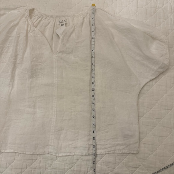 NWT Velvet by Graham and Spencer Janine Linen Top White Size S - Picture 8 of 8